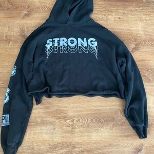 Black Cropped Hoodie